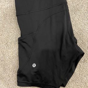 Fast and free black lululemon shorts 6”